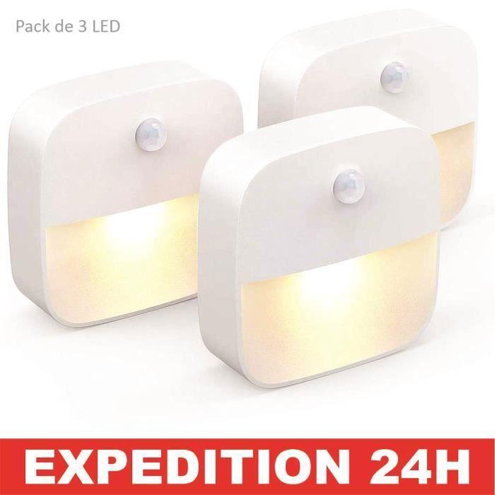 

3 LED Night Light, Self-Adhesive Wall Night Light with Motion Sensor, Wall Night Light for Bathroom, Bedroom, Hallway