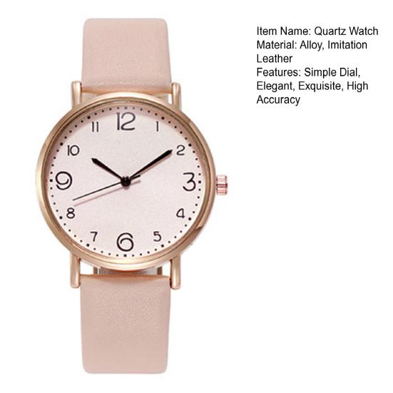 Quartz Watch Elegant Minimalist Analog Wristwatch High Accuracy Three-Pin Watch Suitable for Casual Formal Office Daily Wear Gift