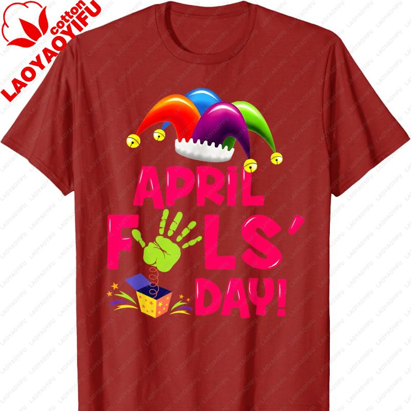 Funny April Fools Day 2026 April 1st Fools Day Jokes Pranks TShirt Gothic Women Clothing Kawaii Clothes Aesthetic Clothes Tops S