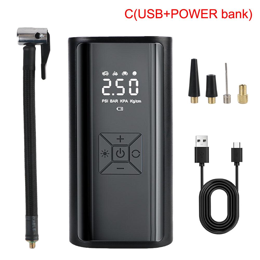 Air Pump LCD Display With LED Light 150PSI 120W Tire Inflator Air Compressor Portable Tire Pressure Gauge Wireless Digital