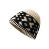 Knitted Pullover Hat for Winter Warmth Soft Wool Rhombic Pattern Hat for Women Men Unisex Fashion Styling Headpiece