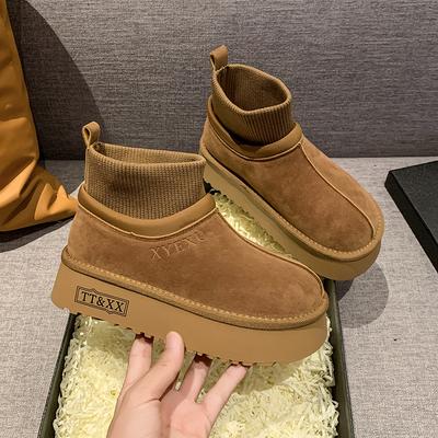 Mode 2024 Nieuwe Dames Winter Ultra Mini Boot Designer Australische Platform Laarzen voor Leer Warme Enkel Bont Booties Luxe Laarzen