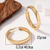 Exaggerated Geometric Metal Hoop Earrings with Smooth Round Design for a High-End, Simple, and Bold Look