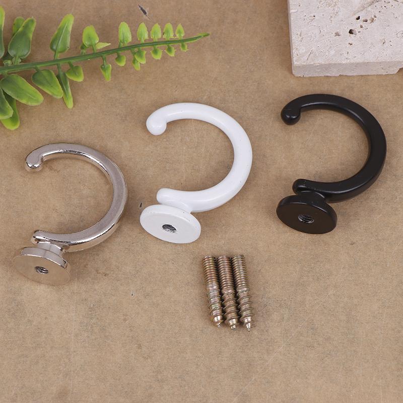 2Pcs Durable Ball End Polished Curtain Tieback Hook Expansion Plug Finish Modern Shaped Metal Wall Mounted