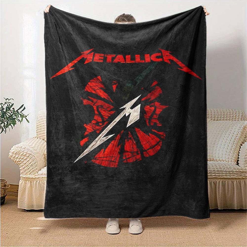 1pc Dragon guitarThemed Blanket Soft Flannel All Season Cozy Throw with Bold Graphic Print, Travel, or Holiday Gift for Family & Friends
