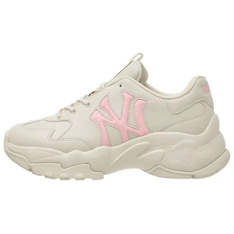 MLB Big Ball Chunky Confortables Polyvalentes Antidérapantes Résistantes à l'usure Basse sur la cheville Chaussures de Papa Baskets Unisexes Ivoire 3ASHBCW3N-50IVS 38
