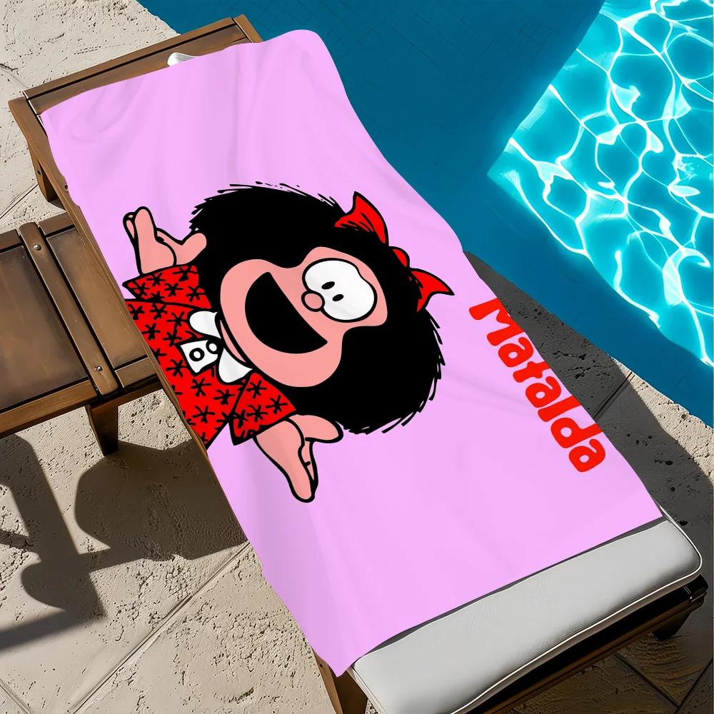 Hete Mafalda Handdoek Zwembad Strandhanddoek Draagbaar Snel Sneldrogend Zand Buiten Reizen Zwemdeken Dunne Mat Badhanddoek 80x130cm(31x51in)