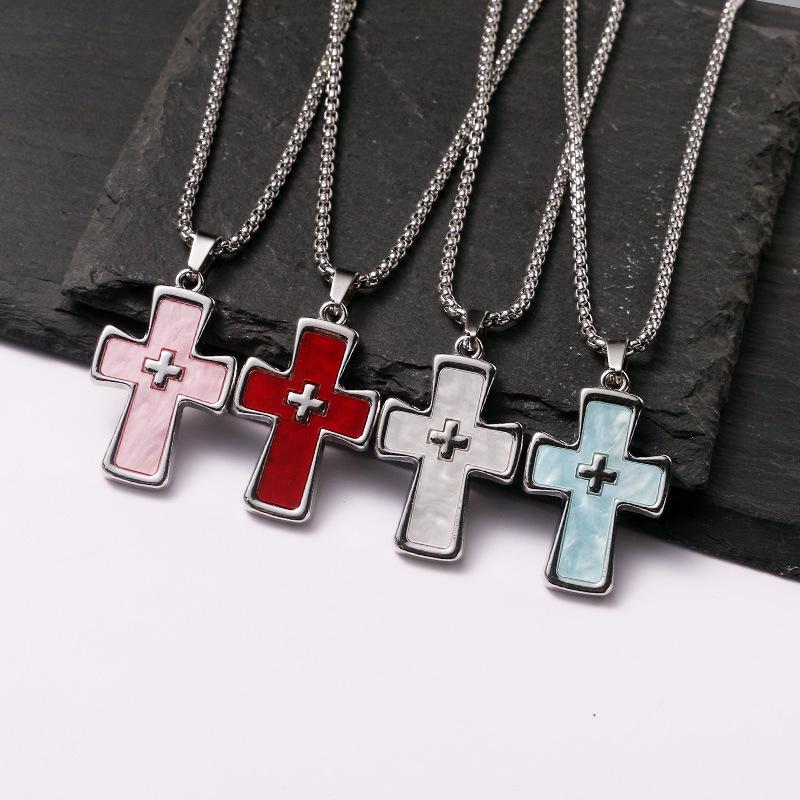 2025 Retro Dark Gothic Cross Necklace for Women - High-End Y2K Fashion Clavicle Chain