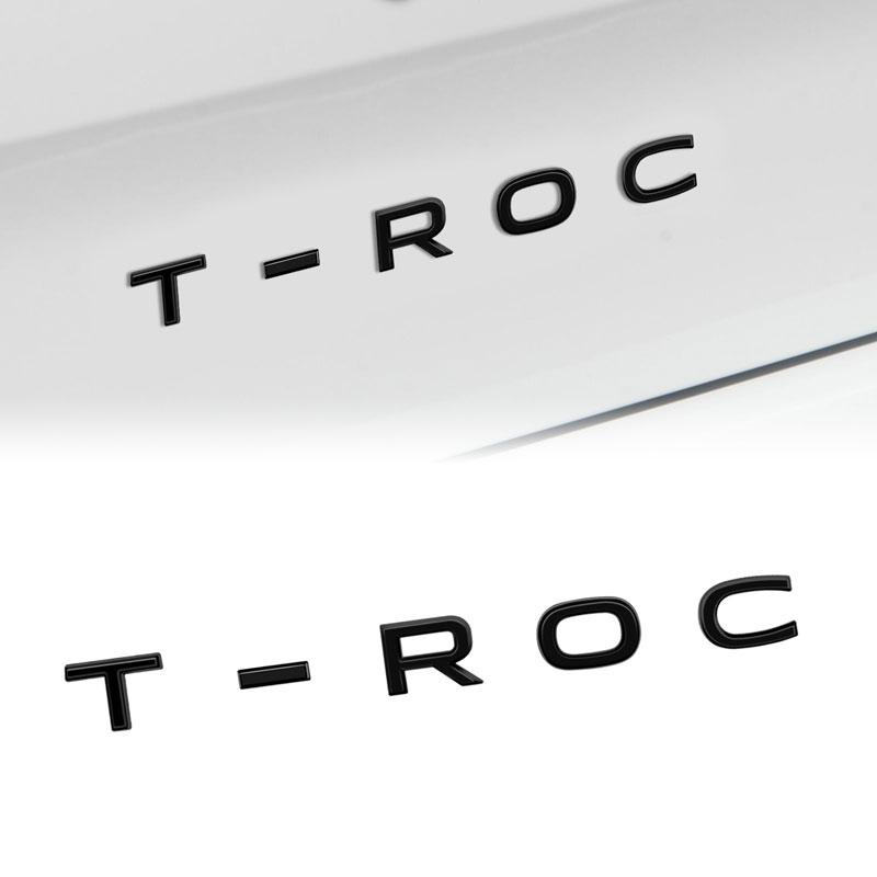Auto-Styling 3D ABS-Kunststoff TROC T-ROC Logo Auto Seitenkotflügel Heckklappe Emblem Abzeichen Aufkleber Dekoration Auto Zubehör