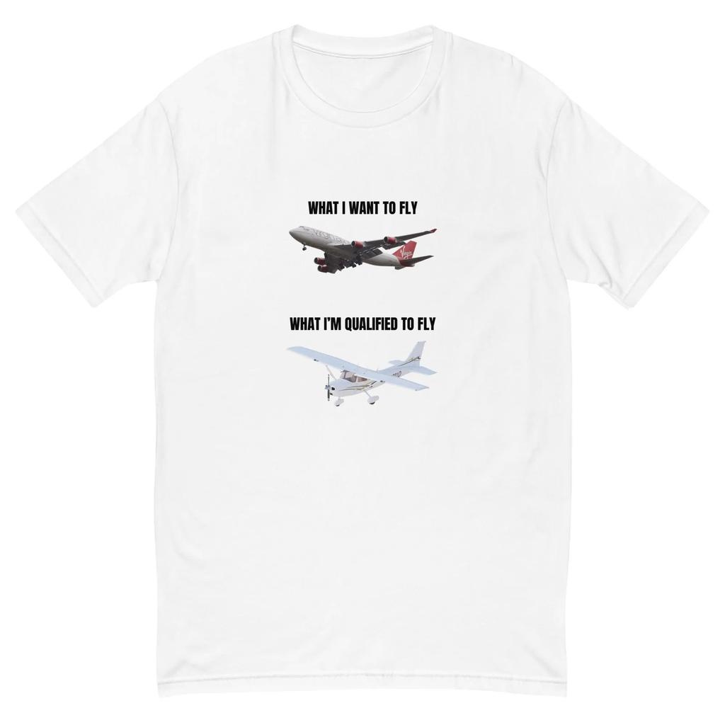 Pilot Kurzarm T-Shirt Boeing 747 Cessna 150 152 SEP einmotorig mehrfach kommerziell lustig Komödie Humor Traum Geschenk
