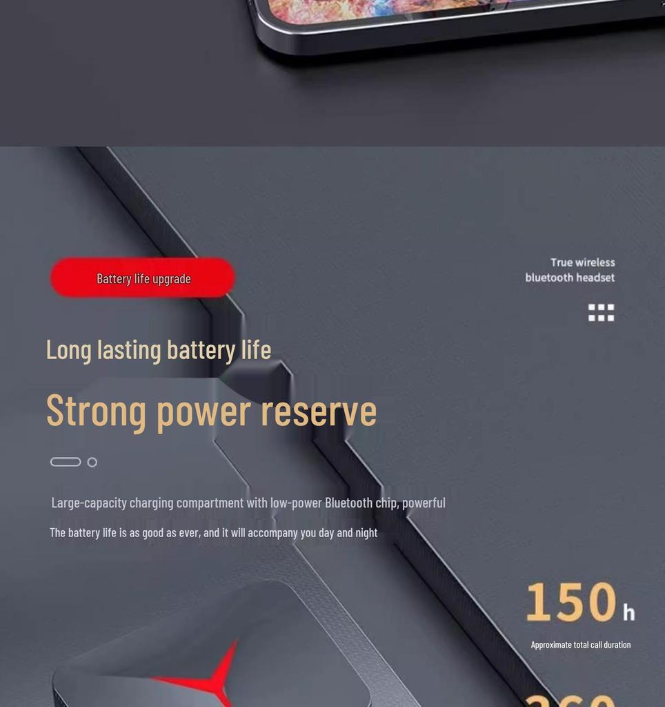 M90Pro Wireless Bluetooth In-Ear Headphones: Slide Cover, Noise Cancelling, Mini E-sports & Sports Gaming