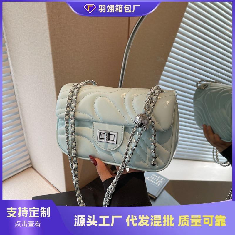 Summer Small Bag Women's New Trendy Versatile Chain Messenger Bag High-end Shoulder Small Square Bag