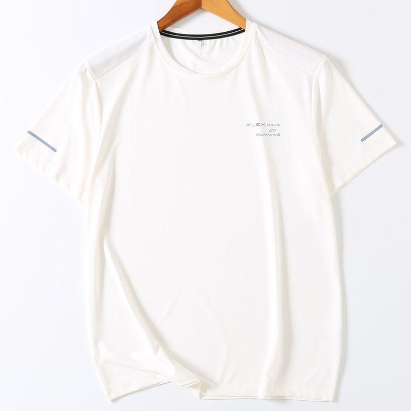 Export Tail Goods Ice Silk Short Sleeve T-shirt Men's Summer Thin Outdoor Breathable Sports Basketball Wear Cool Feeling Quick-Drying Tops