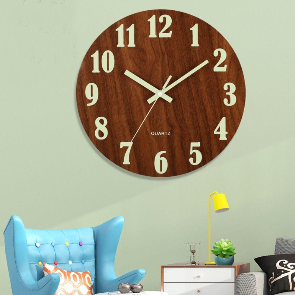 

12-дюймовые кварцевые часы, бесшумные цифровые часы, современный дизайн, светящиеся настенные часы для офиса