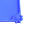 Pet Cat Feeding Mat Square Silicone Quick Dry Dish Bowl Feed Food Water Placemat (Blue)