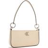 Calvin Klein Fashion Minimalist Metal Letter Zipper Underarm Baguette Shoulder Bag Women Shoulder Bag Beige DH3237-280