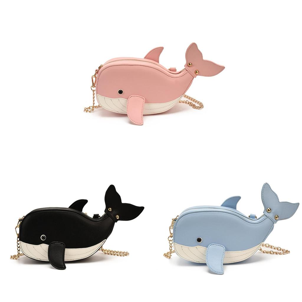 Kawaii Animal Round Crossbody Bag With Zipper Closure For Street Style