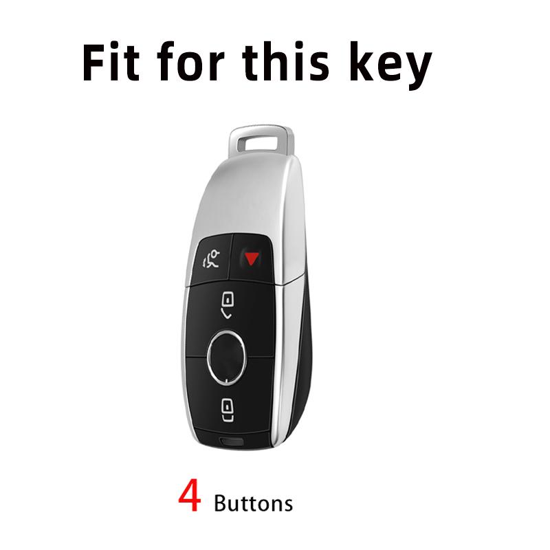 4 Buttons TPU Auto Shell Fob For Mercedes Benz W177 W205 W213 W222 X167 A C E S G Class GLC CLE CLA GLB GLS AMG Car Remote Key Case Cover