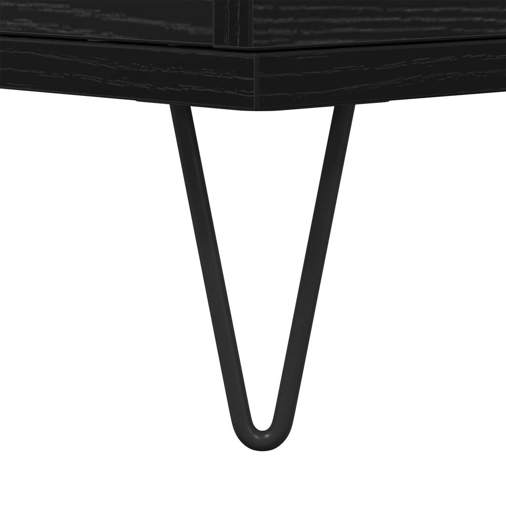 Sideboard Set of 3 Black Oak Effect 60 x 35 x 70 cm