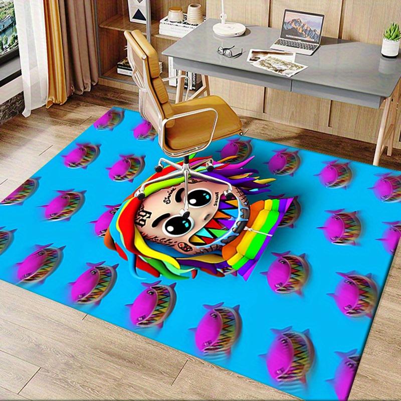 1pc 6ix9ine Tattle Tales Office Carpet Soft Polyester Non slip Machine Washable Indoor Carpet Living