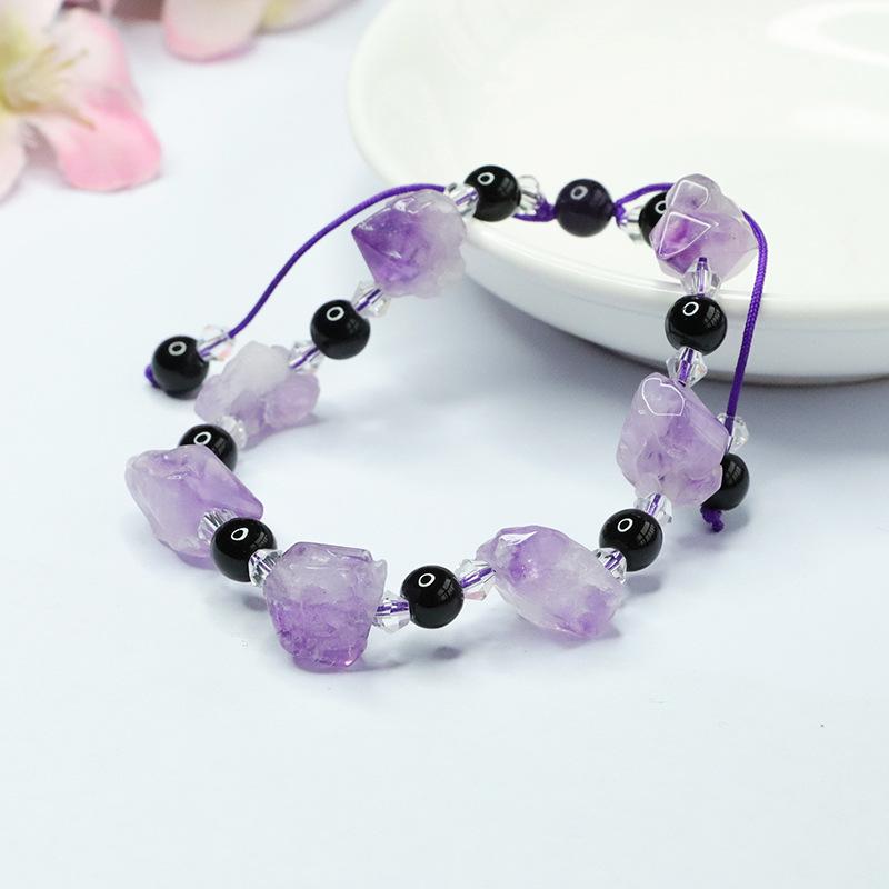 Juan Yu Amethyst Bracelet - Nine Purple Li Fire Hand String Gem Jewelry