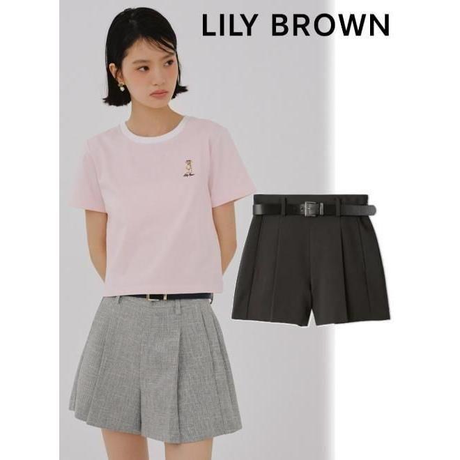 (10% OFF & 300 yen OFF for a limited time) Lily Brown / Lily Brown Belted Tucked Shorts 26 Spring/Summer. LWFP262116