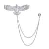 Fashion Metal Rhinestone Brooch for Women and Men Tasse Animal Lapel Pins Eagle Deer Wings Design Collar Pin Jewelry Gifts
