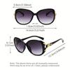 2PCS  Fashion Oversized Sunglasses  PC Female Big Frame Gradient Sun Glasses  mujer