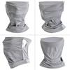 Gray Face Cover with Ear Hooks, Cooling Touch, -5C/-5C, Breathable, Stretchy, Breathable, Sweat-Wicking, Quick-Drying, UV Protection, UPF 50+, Unise