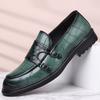 Men Loafers Double Monk Strap Slip on Fashion Casual Penny Footwear Business Wedding Evening PU Leather Pointed Toe Dress Shoes