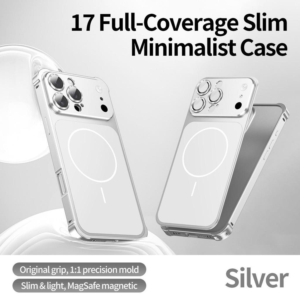 iPhone 16 Pro Max Metal Frame with Magnetic Adsorption & Lens Protection for iPhone 17