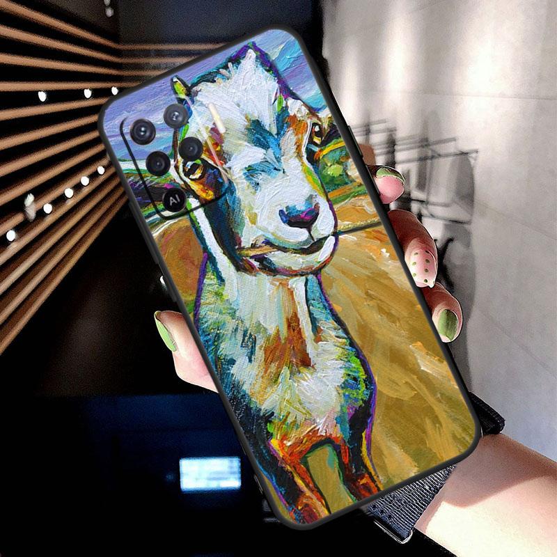Goats Case For Oppo A74 A54 A94 A80 A60 A40 A18 A38 A58 A78 A98 A96 A76 A16 A15 A17 A57 A77 A5 Pro