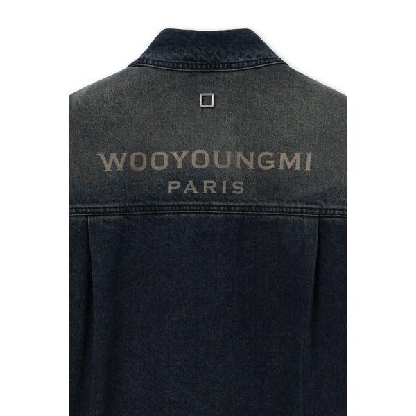 [wooyoungmi] Blue Back Logo Denim Shirt W263SH27988L