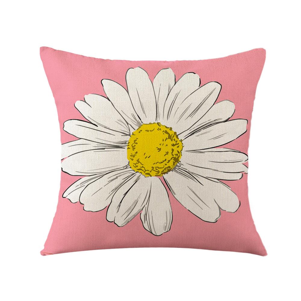 Spring Pillow, Daisy Pillowcase, New Printed Pillow, Office Sofa Pillowcase