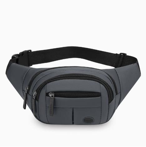 Men's Leather Texture Waist Pack for Travel and Outdoor Adventures