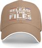 Release The Files Embroidered Baseball Cap Polyester Adjustable Summer Outdoor Trucker Hat
