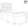 LED Box Spring Bed with Mattress Light Gray 80 X 200 Cm Velvet