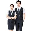 Women's Professional Autumn Three-Piece Suit: Vest, Jewelry, and Beautician/Hotel Reception Uniform