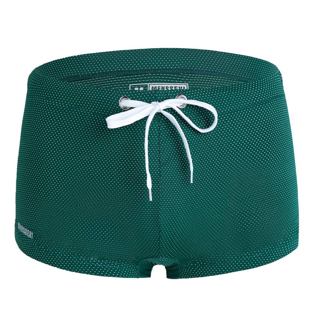 Men's Low-Waist Waterproof Swim Trunks - Drawstring Nylon Square Leg Design for European and American Markets