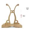 Chinese Bamboo Wood Fan Stand: Ancient-Style Round Fan Holder for Bridal or Palace Fans