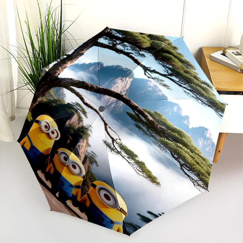 Misty Mountain Minions Folding Umbrella Umbrella Durable Three Folds Umbrella Umbrella