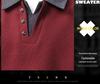 Men's Retro Heavyweight Denim Polo Hoodie with Color Block Patchwork and Plus Velvet for Autumn