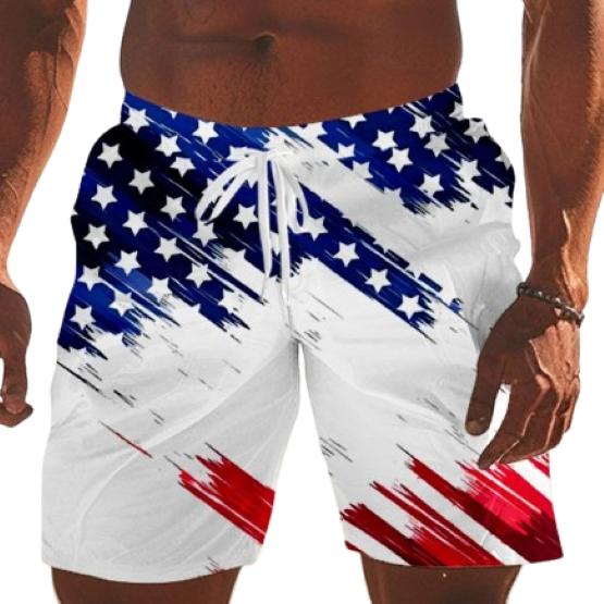 USA America Flag Boxing Muay Thai Kickboxing Shorts 3D Print Fighting Training Unisex Men Women Quick Dry Fitness Gym Sport Workout Casual Streetwear