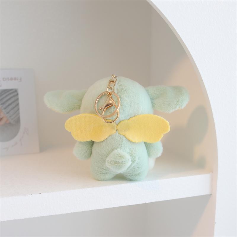 Kawaii Magic Starry Wings Sheep Plushie Colour Wolf Dog Puppy Plushie Pendant Tiger Fox Cat Panda Lamb Small Plush Toy Keychain