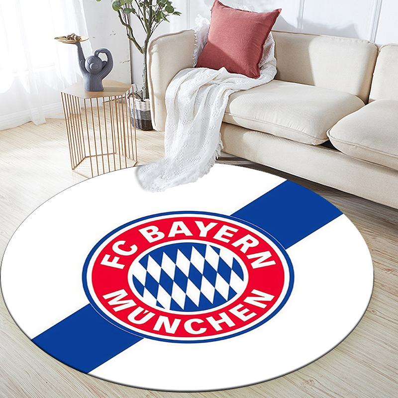 Bayern Munich Round Area Rug,Carpet Rug for Living Room Bedroom Sofa Playroom Decor,Non-slip Floor Mat