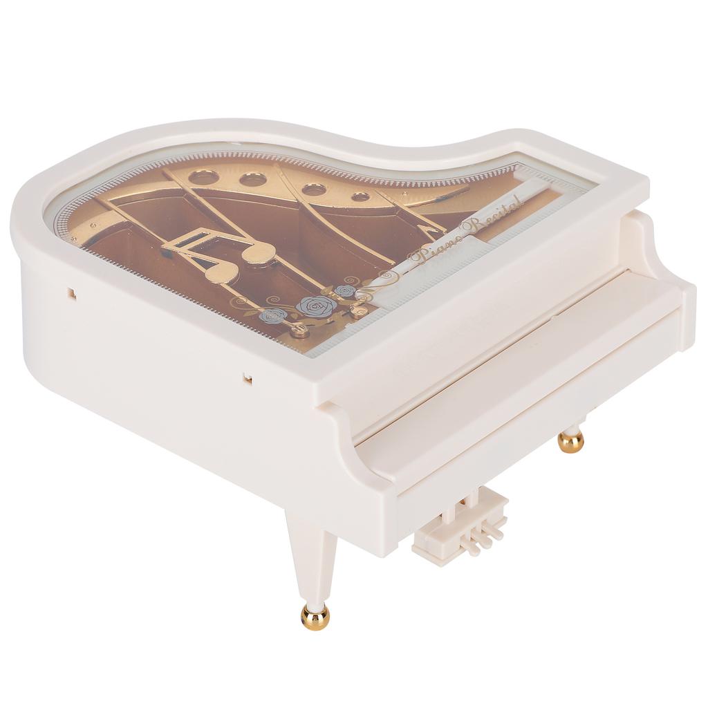 Piano Music Box Clockwork Desk Home Decoration Birthday Gift Craft for Children Office
