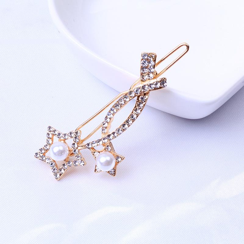 Pearl Hairpin, Advanced Sense, Exquisite Women'S English Alphanumeric Text Hairpin, Female Side Clip, Word Clip