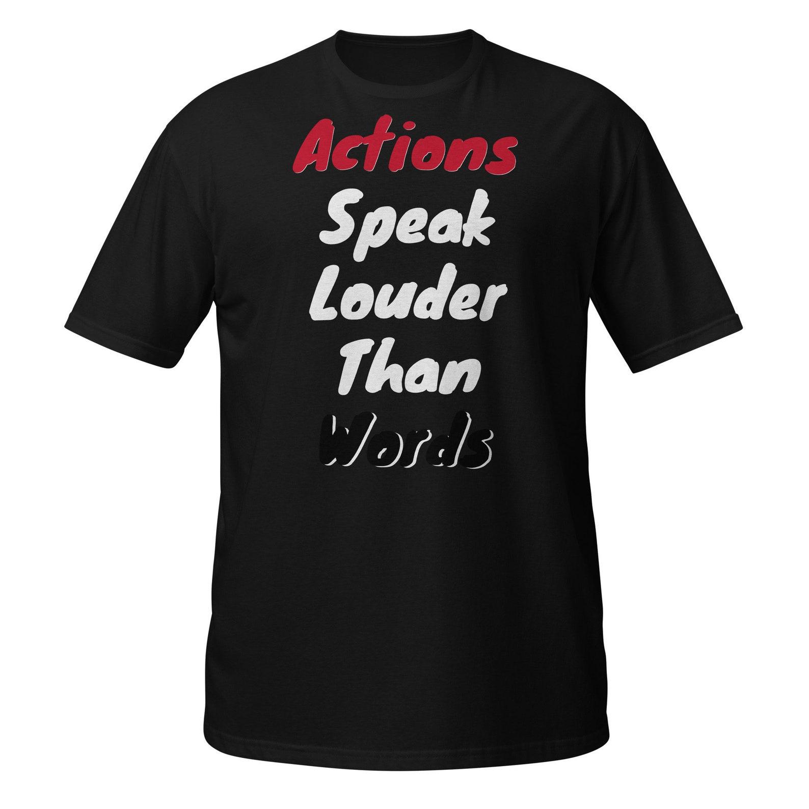 BlkWt.Co - Action Speak Louder than Words - Short-Sleeve T-Shirt S