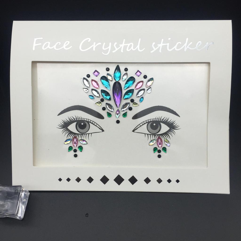 Eco-Friendly Forehead & Face Resin Stickers for Music Festival Makeup