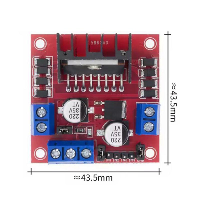 Electronics L298N Stepper DC Motor Driver Shield Expansion Development Board fo DIY Car Robot